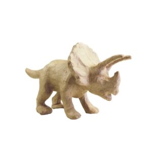 Dinosaurio/Triceratops de cartón kraft.