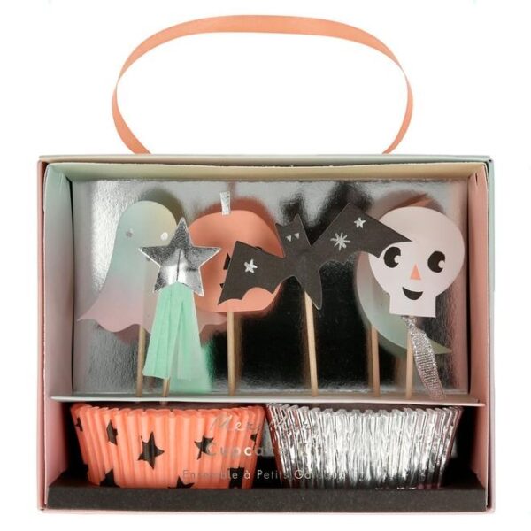 Kit para decorar cup cakes. topper Halloween