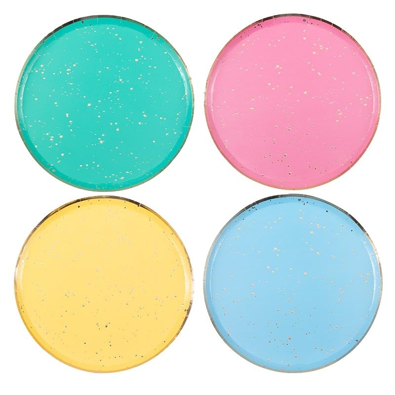 Plato-papel-colores-confeti-dorado-fiestas-cumpleaños-gramajeshop-valencia