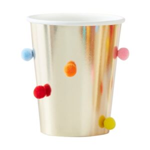Vaso-dorado-pompones-colores-fiesta-cumpleaños-despedida-soltera-gramajeshop-valencia