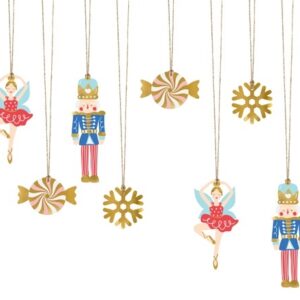 12 Etiquetas colgantes navideñas Cascanueces