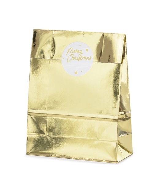 3 bolsas-sobres dorados con pegatinas. 25 x 38 x 11 cm