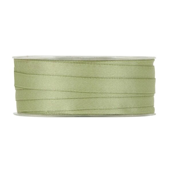 Cinta de raso mate color verde militar 10mmx35m