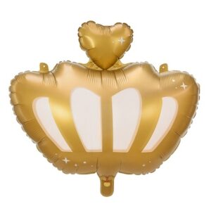 Globo metalizado Corona oro y rosa muy suave