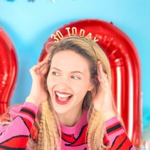 Diadema dorada 30 cumpleaños