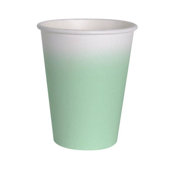 8 Vasos mint degradado, ecológicos