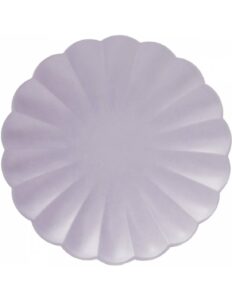 Plato-papel-lavanda-malva-morado-flor-ecológico-compostable-fiestas-gramajeshop-valencia