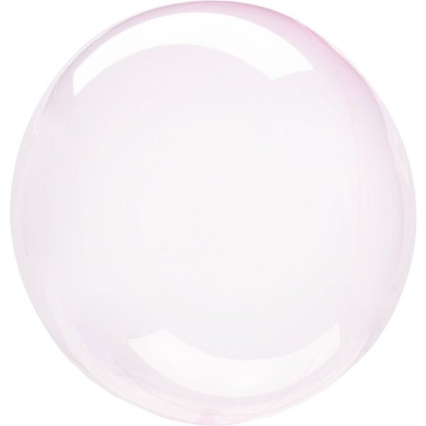 Globo círculo, burbuja cristal rosa 45 cms