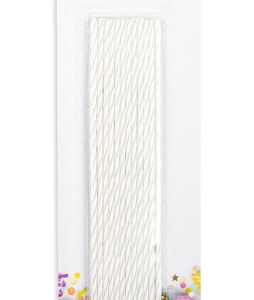 24 velas altas de cumpleaños, blancas