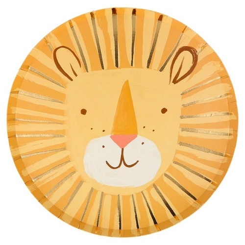 Plato-leon-fiesta-animales-selva-safari-cumpleaños-infantil-meri-meri-gramajeshop-valencia
