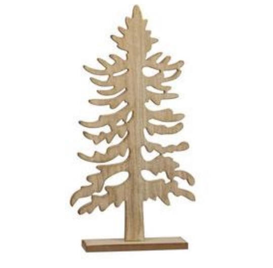 Árbol/Abeto de Navidad 34 cms. Madera natural