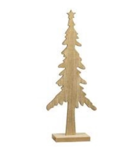 Árbol/Abeto de Navidad 35.5 cms. Madera natural