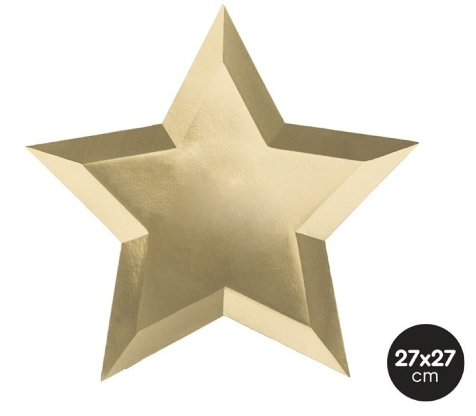 Plato-estrella-dorada-navidad-super-heroes-gramajeshop-valencia