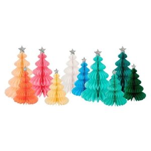 Arboles-navidad-nido-de-abeja-colores-surtidos-meri-meri-gramajeshop-valencia