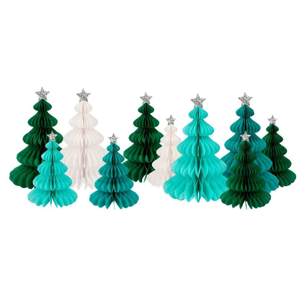 Arboles-navidad-nido-de-abeja-verde-meri-meri-gramajeshop-valencia