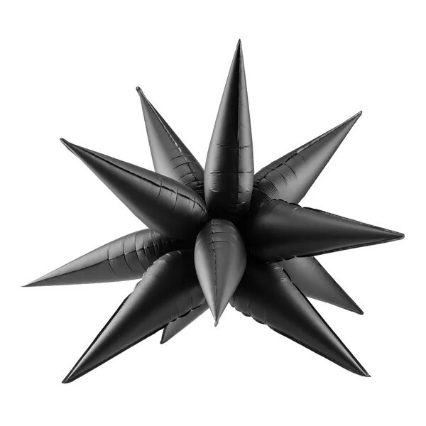 Globo metalizado estrella  negra 3d. 70 cms