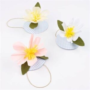 Sombrero-capota-flor-vichy-fiesta-regalo-invitados-disfraz-meri-meri-gramajeshop-valencia