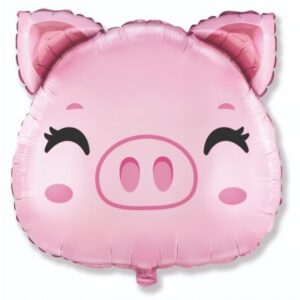 Globo-cerdito-metalizado-fiesta-granja-animales-gramajeshop-valencia