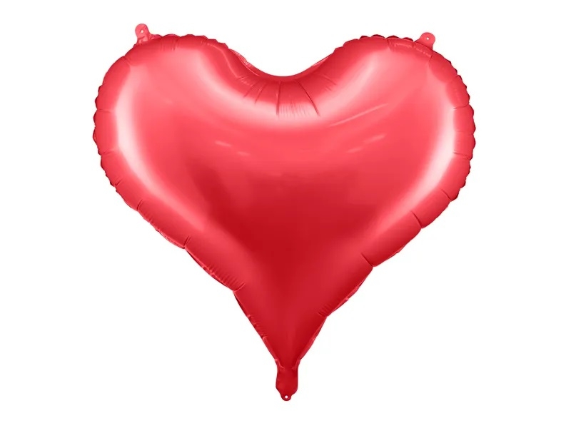 Globo metalizado, corazón rosa. 75x64 cms