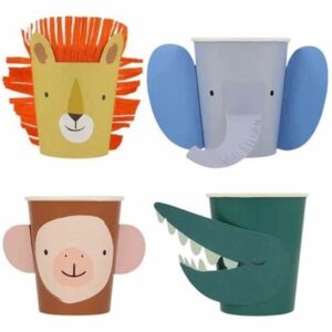 Vasos-fiesta-animales-selva-safari-meri-meri-gramajeshop-valencia