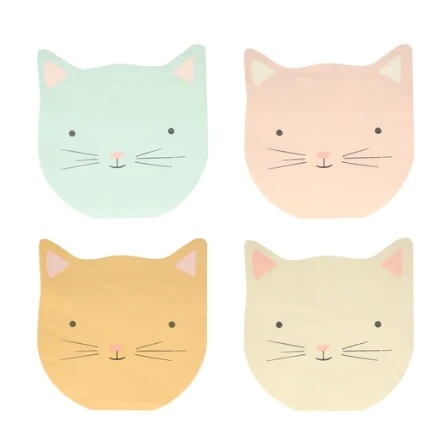 Servilletas-FIESTA-gatitos-INFANTIL-MERI-MERI-GRAMAJESHOP-VALENCIA