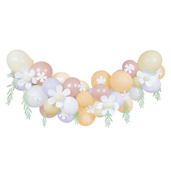 Guirnalda de globos flores y ramas. Kit diy