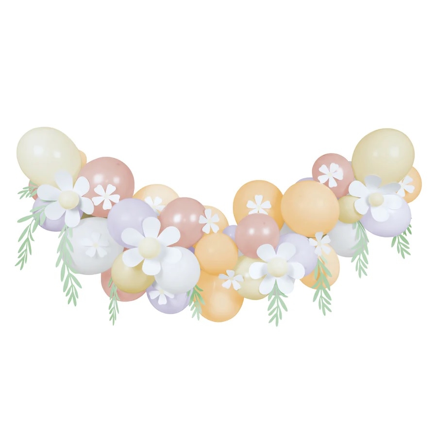 Guirnalda de globos flores y ramas. Kit diy meri meri party