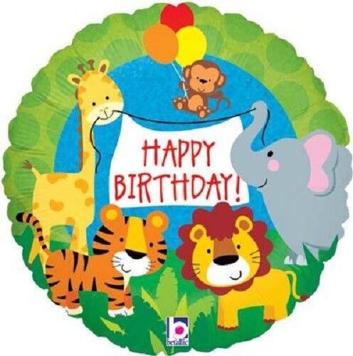 Globo-animales-de-la-selva-feliz-cumpleaños-fiesta-infantil-cumpleaños-gramajeshop-valencia