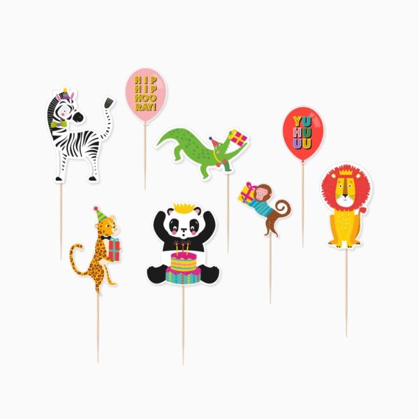 Toppers-animales-jungla-tarta-cumpleaños-fiesta-infantil-gramajeshop-valencia