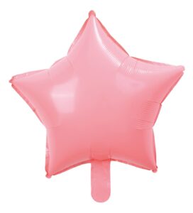 Globo metalizado estrella rosa pastel 45 cms