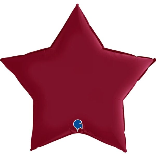 Globo-estrella-rojo-oscuro-cherry-grabo-gramajeshop-valencia