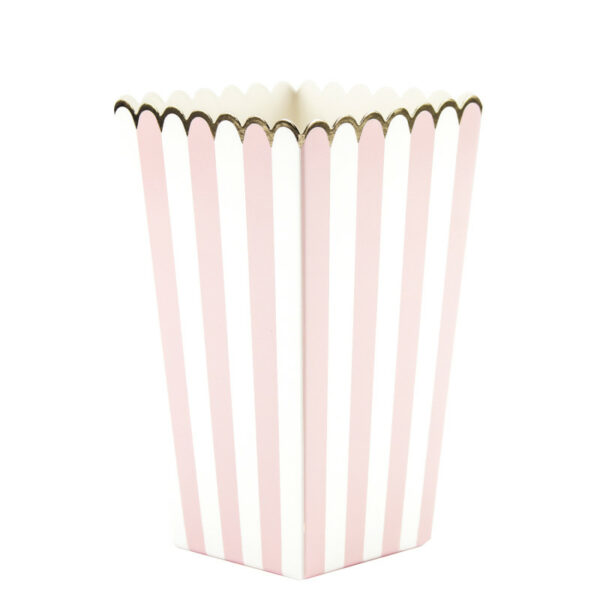 Caja-vaso-palomitas-rayas-rosa-feston-dorado-candy-bar-mesa-dulce-fiesta-infantil-gramajeshop-valencia