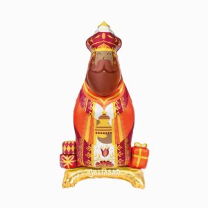 Globo-Rey-Baltasar-metalizado-standing-de-pie-Navidad-Gramajeshop-valencia