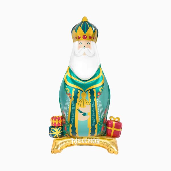 Globo-Rey-Melchor-metalizado-standing-de-pie-Navidad-Gramajeshop-valencia