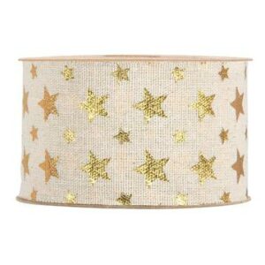 Cinta-marfil-estrellas-doradas-navidad-lazos-etiquegrama-valencia