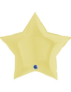 Globo-estrella-amarillo-pastel-mate-grabo-gramajeshop-valencia