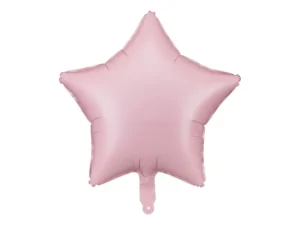 Globo metalizado estrella rosa mate 48 cms