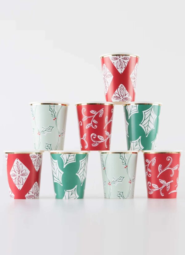 Vasos-papel-navidad-ramas-xmas-meri-meri-gramajeshop-valencia