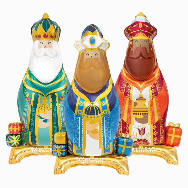 Pack de 3 globos Reyes Magos.- AGOTADO – Melchor, Gaspar y Baltasar