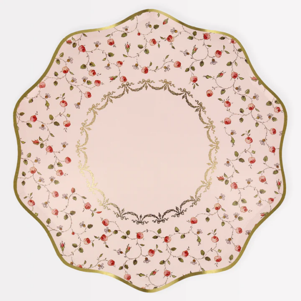 8 Platos S de flores María Antonieta. Colección Laduree París