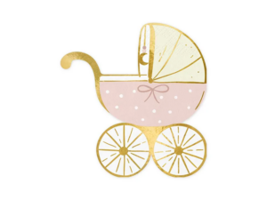 Servilleta-carrito-bebe-rosa-baby-shower-bautizo-gramajeshop-valencia