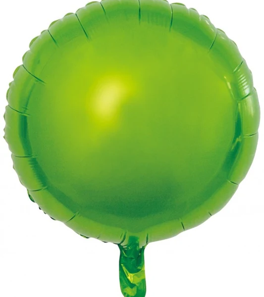 Globo metalizado círculo verde pistacho 46 cms