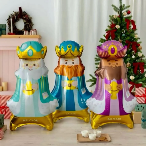 Pack de 3 globos Reyes Magos standing
