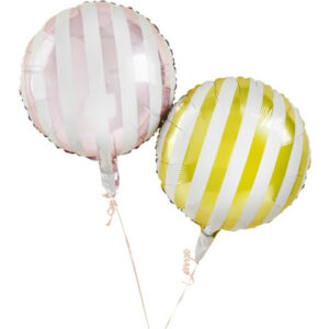 Globos-caramelo-rayas-amarillas-rosa-metalizados-helio-gramajeshop-valencia