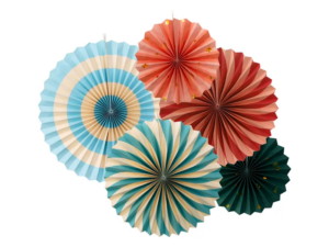 Abanicos-rosetas-circo-vintage-fiesta-de-circo-cumpleanos-infantil-gramajeshop-valencia