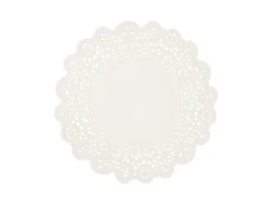 50 Blondas de papel blancas