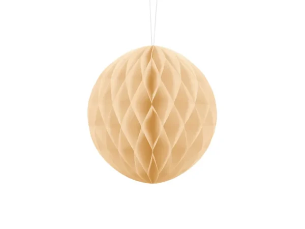 Bola nido de abeja crema-marfil 20 cms