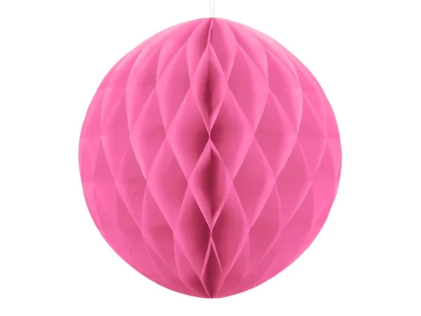 Bola nido de abeja rosa fucsia 30 cms