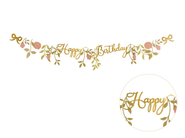 Guirnalda-Feliz-cumpleanos-Happy-Birthday-flores-rosa-fiesita-cumpleanos-infantil-gramajeshop-valencia