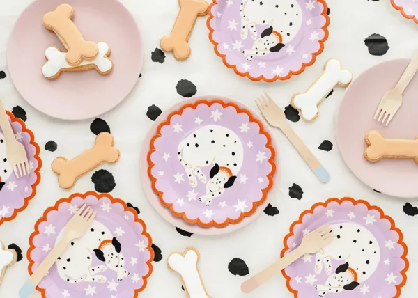 Platos perrito Dálmata 6 uds